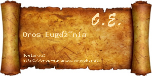 Oros Eugénia névjegykártya